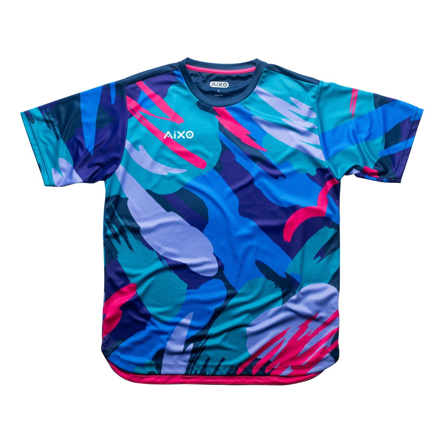 Aixo Abstract Mens Top Multicolour Dark