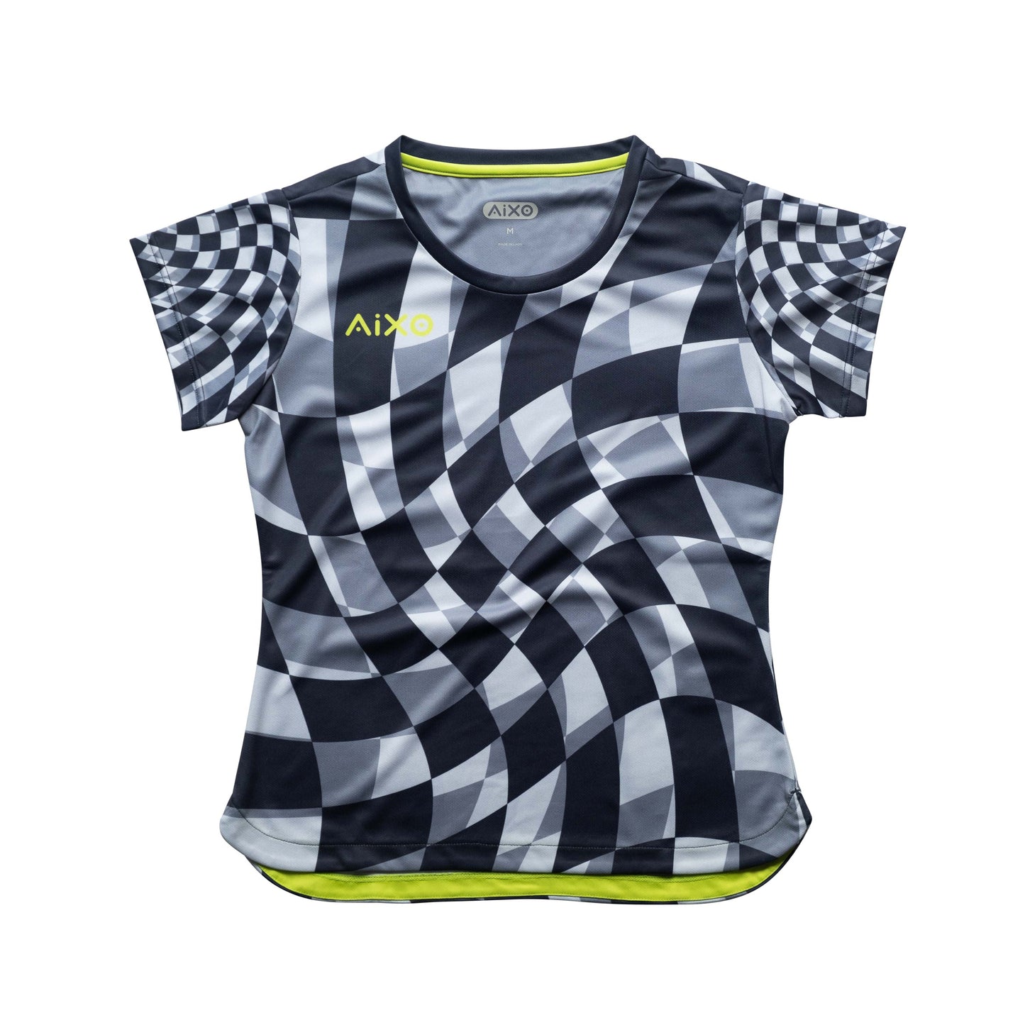 Aixo Checker Womens Top Grey