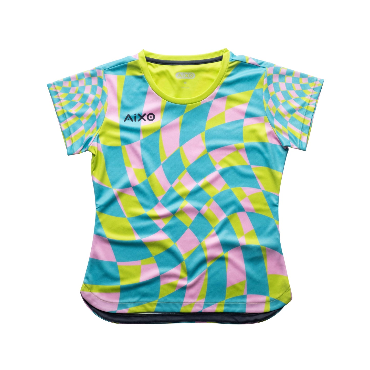 Aixo Checker Womens Top Lime