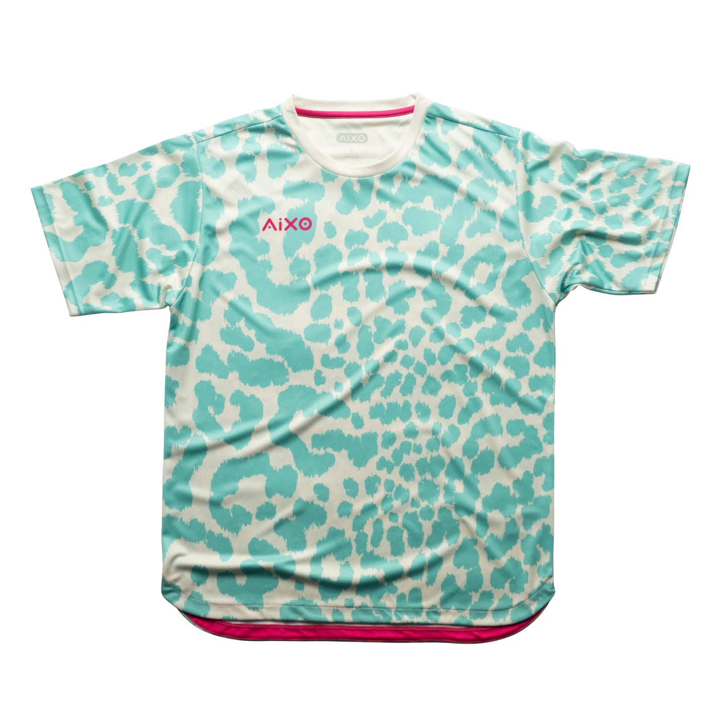 Aixo Leopard Mens Top Ivory