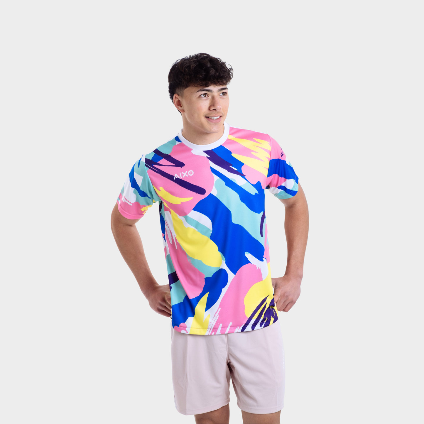 AIXO Abstract Mens Top Multicolour