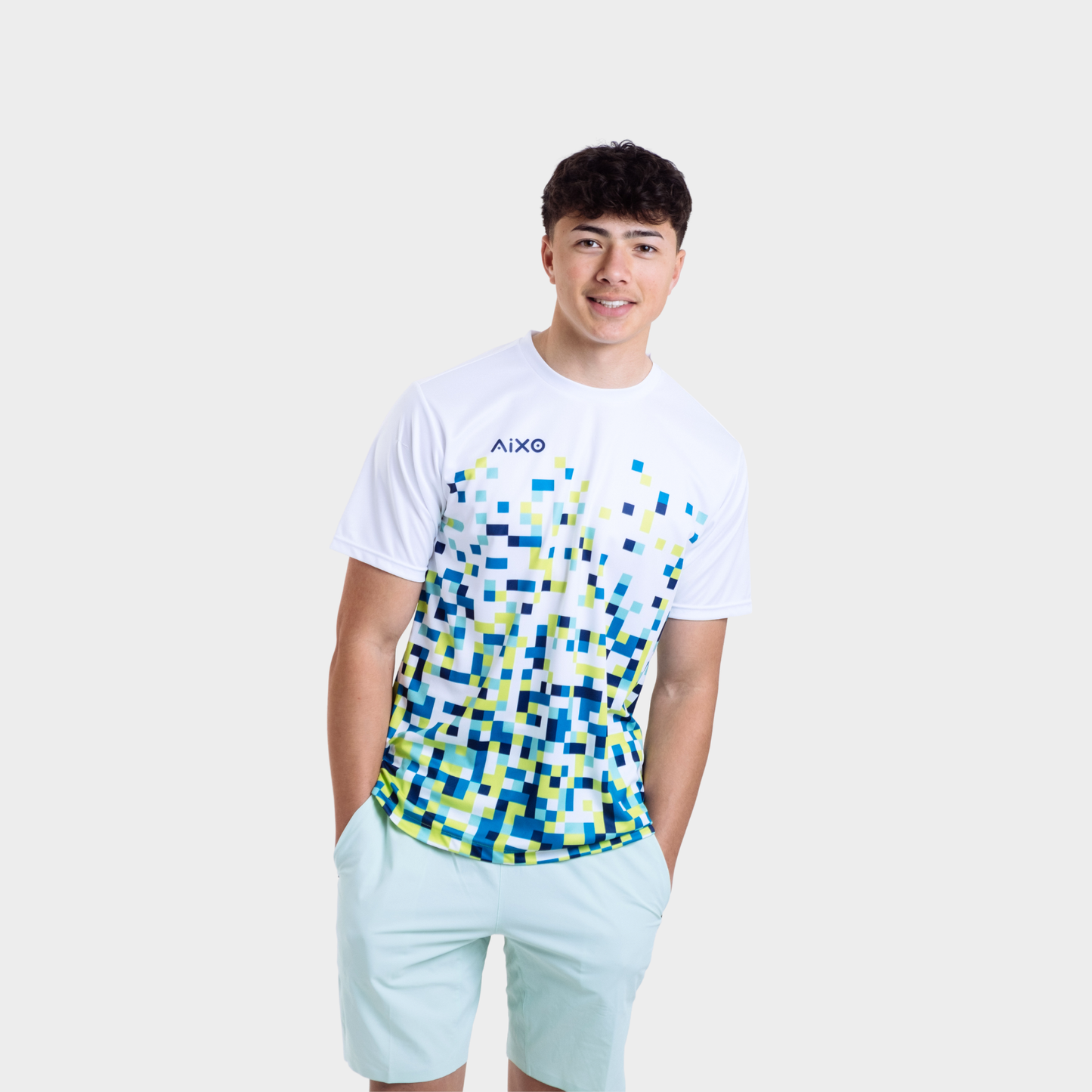 Aixo Pixel Mens Top Green