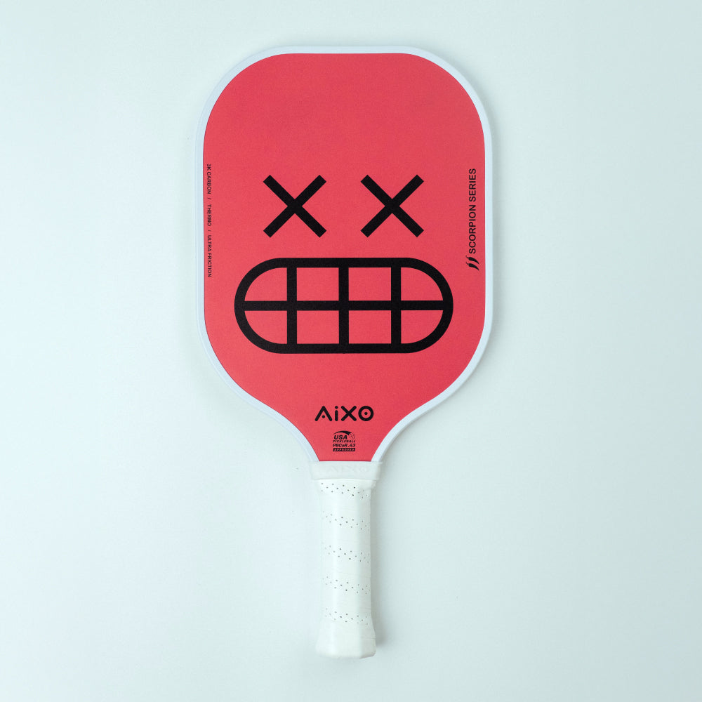 AIXO Mood pickleball paddle with bold colour-clash design