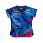 Aixo Abstract Womens Top Multicolour Dark