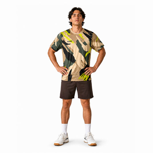 AIXO Abstract Mens T-Shirt - Stone