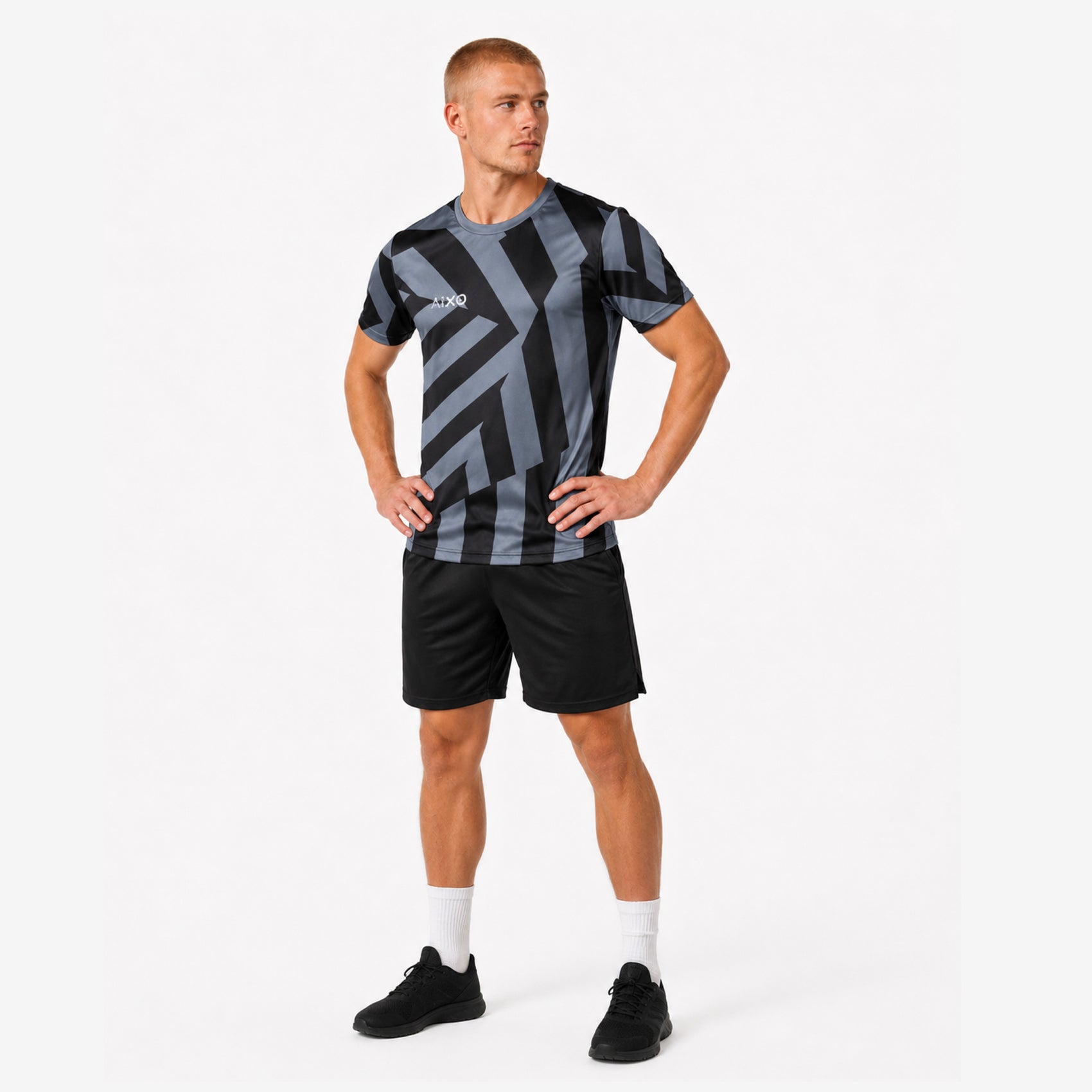 AIXO Chaos Camo Mens T-Shirt - Slate