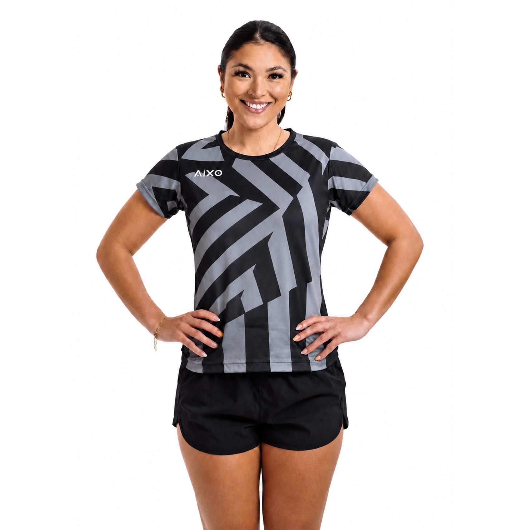 AIXO Chaos Camo Womens T-Shirt - Slate