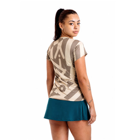 AIXO Chaos Camo Womens T-Shirt - Stone