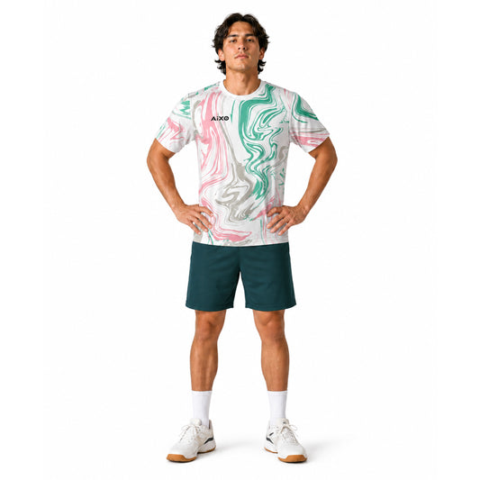 Aixo Chrome Mens T-Shirt - White