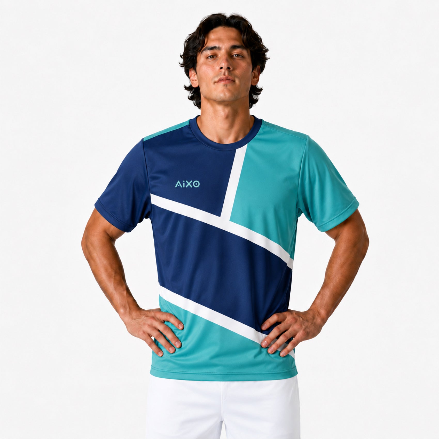 AIXO Court Mens T -Shirt - Navy