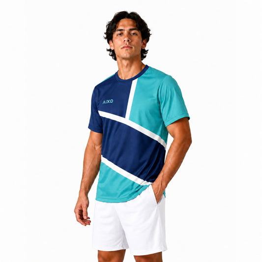 AIXO Court Mens T -Shirt - Navy