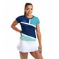 AIXO Court Womens T-Shirt - Navy