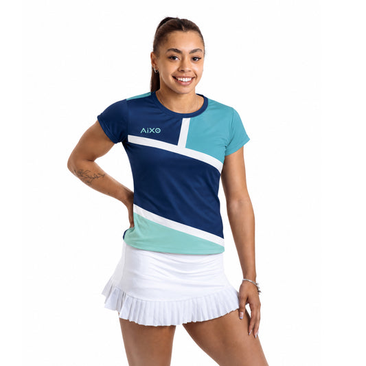 AIXO Court Womens T-Shirt - Navy
