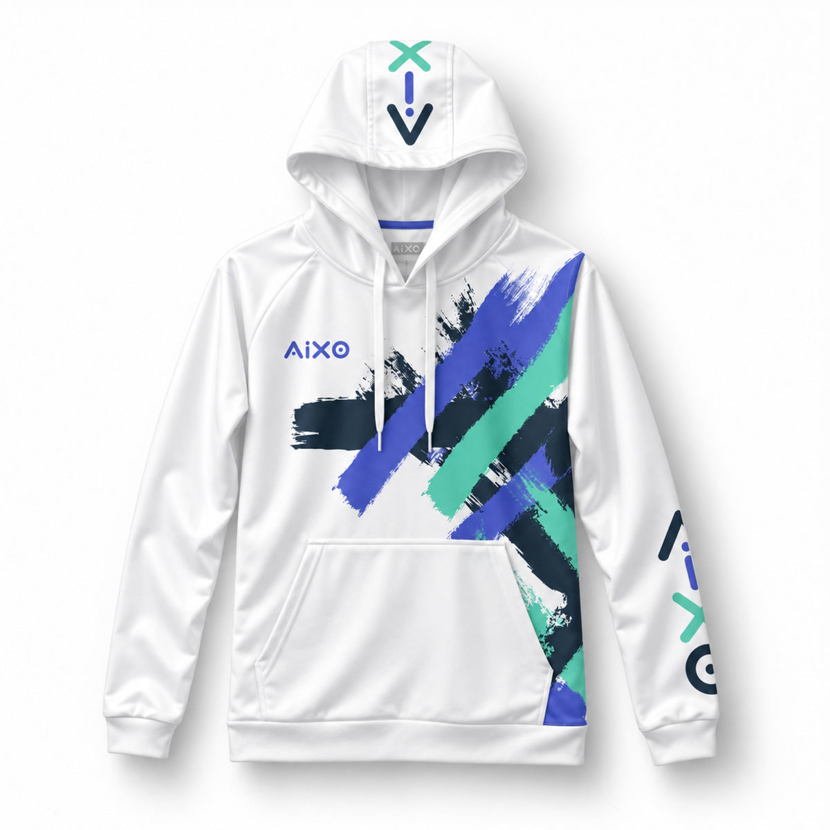 AIXO Eighties Capsule Unisex Hood - White