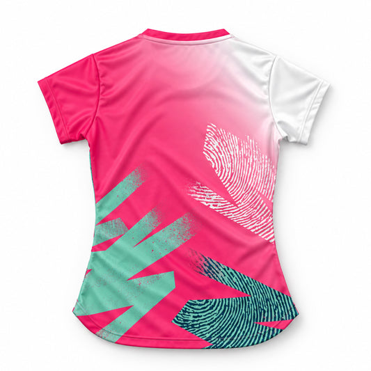 AIXO Eighties Capsule Womens T-Shirt 2 - Hot Pink