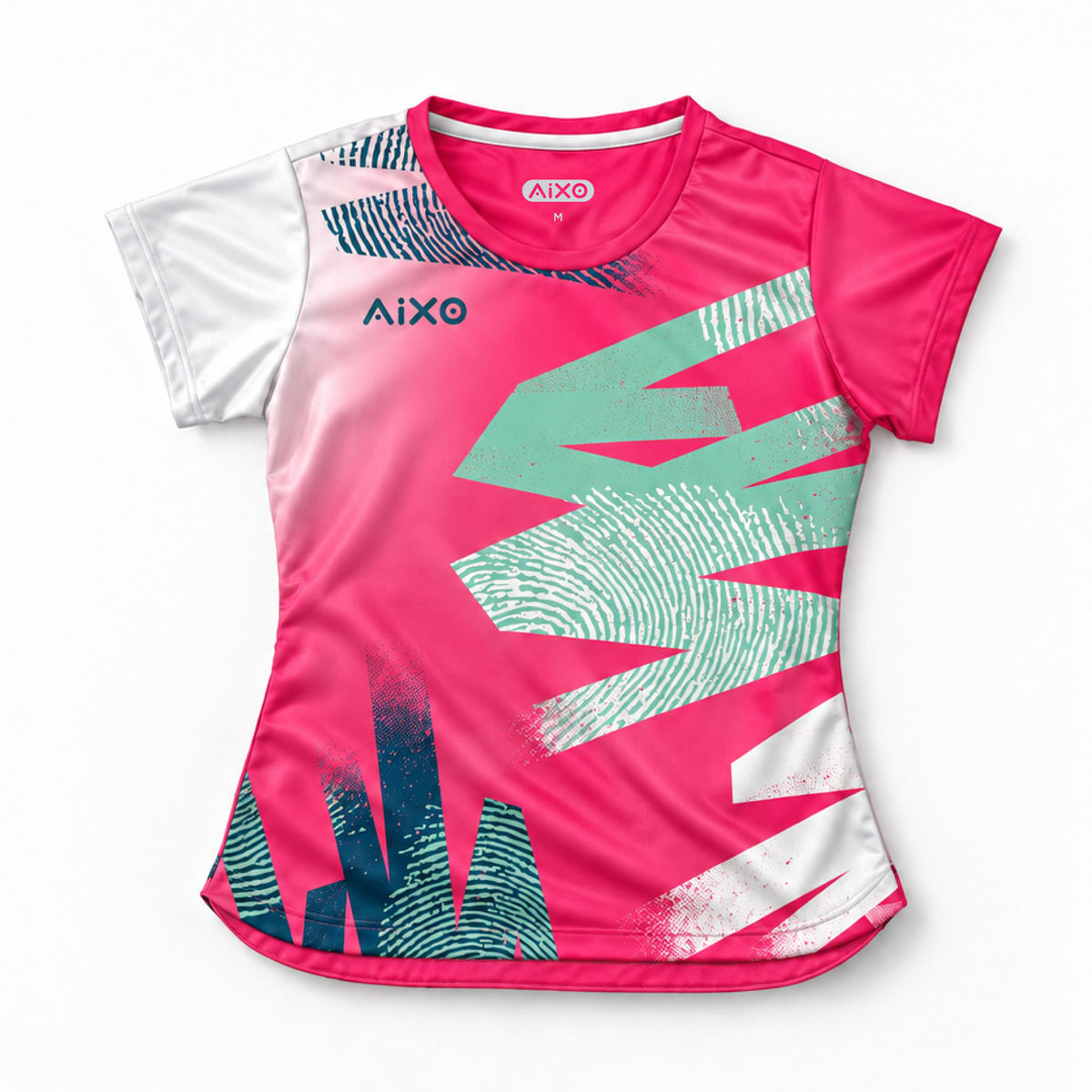 AIXO Eighties Capsule Womens T-Shirt 2 - Hot Pink