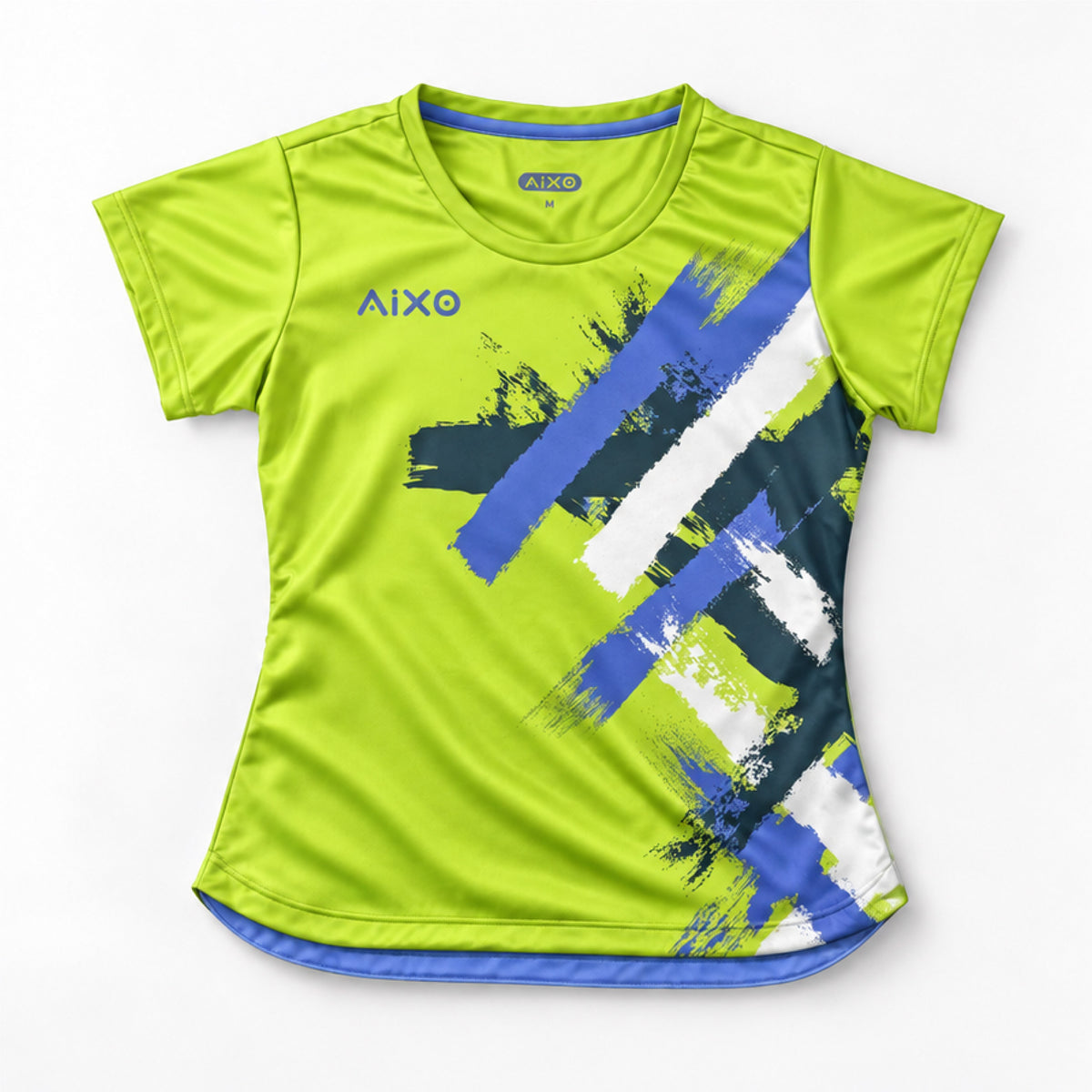 AIXO Eighties Capsule Womens T-Shirt 1 - Lime