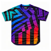 Aixo Rainbow Chaos Mens T-Shirt - Black