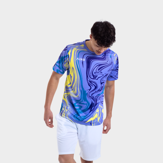 Aixo Chrome Mens Top Lilac