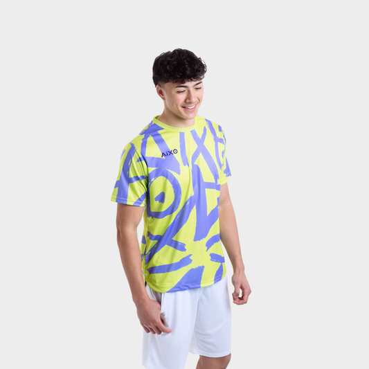 Aixo Tagged Mens Top Lime