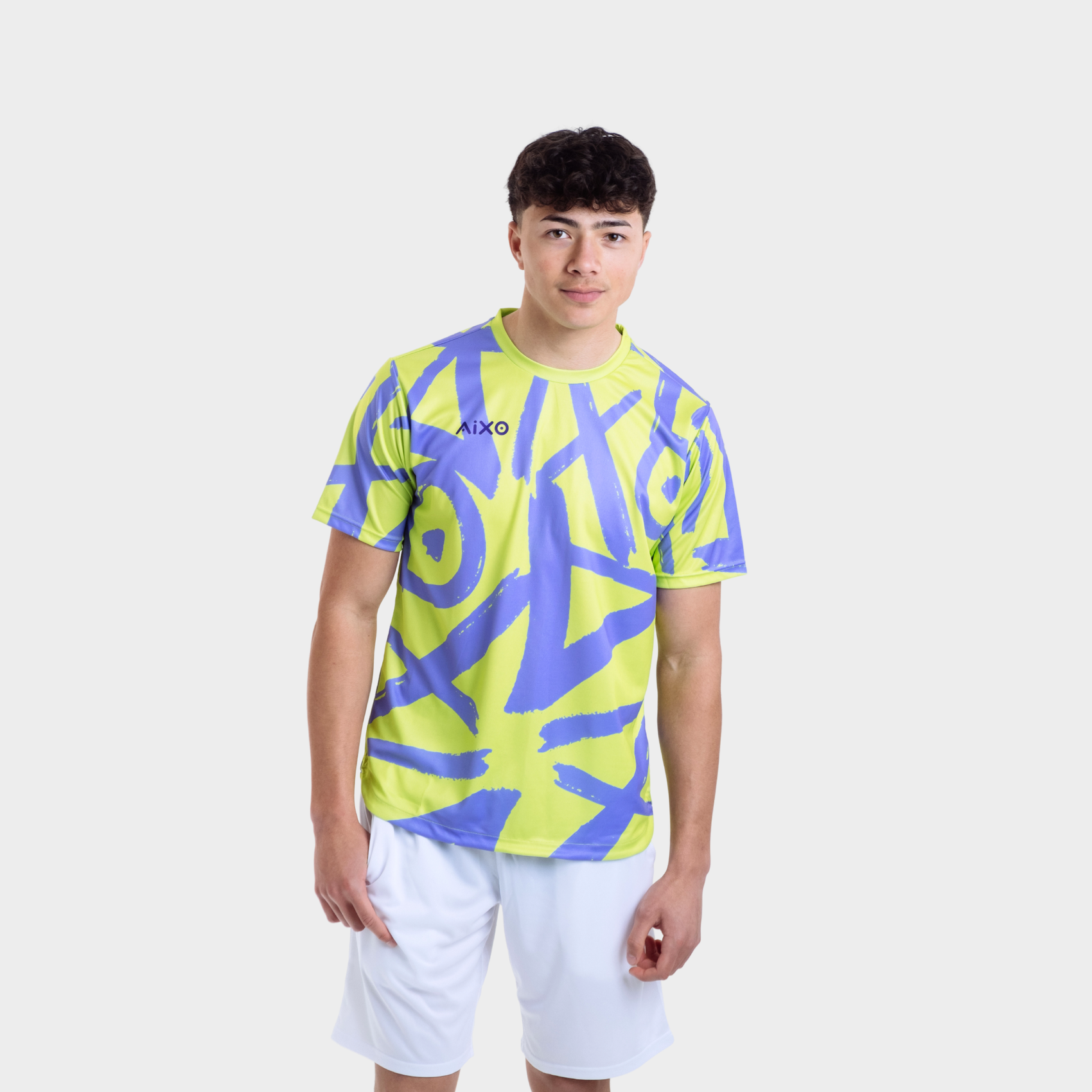 Aixo Tagged Mens Top Lime