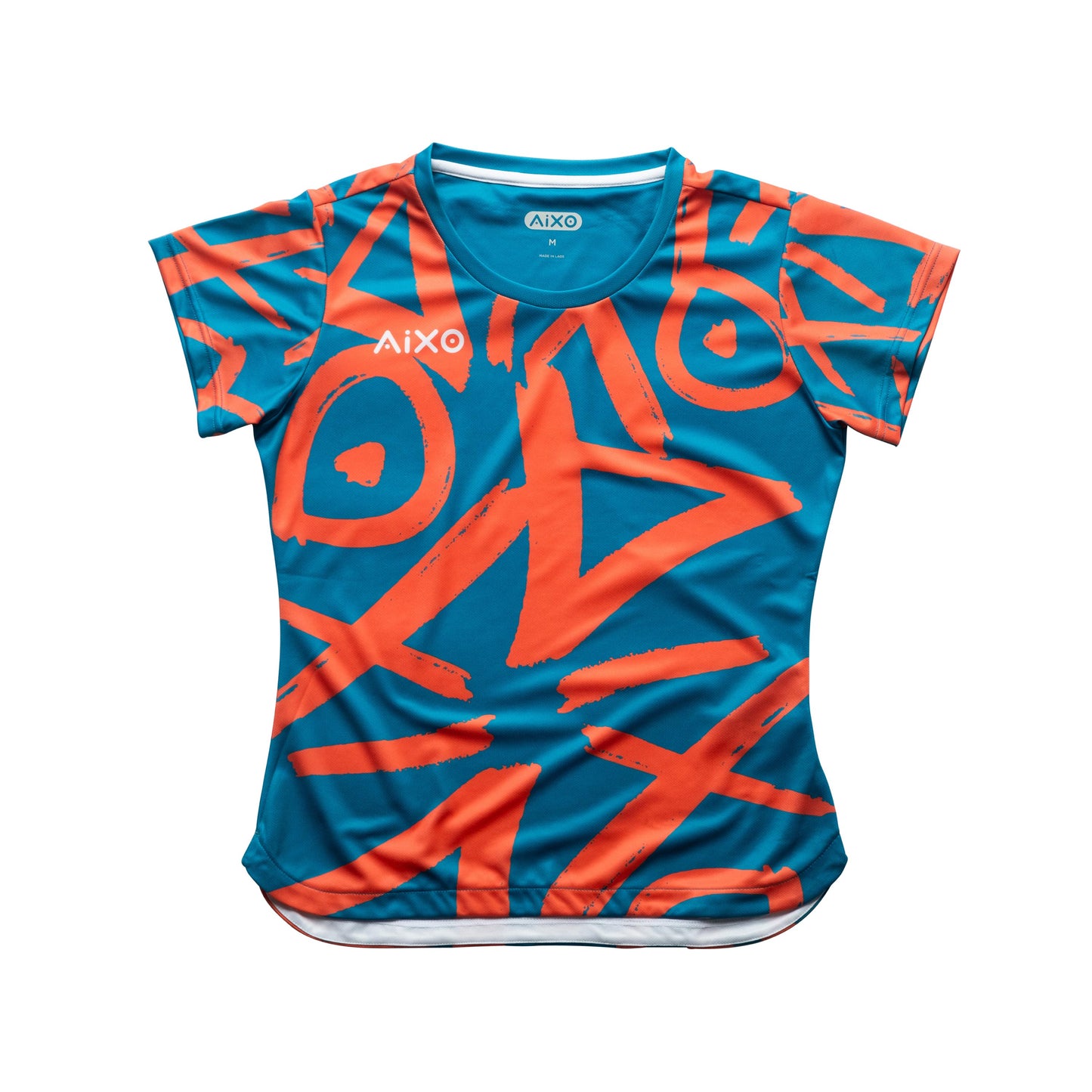 Aixo Tagged Womens Top Teal