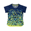 AIXO Pixel Womens T-Shirt - Navy racket sports T-shirt – main / front view
