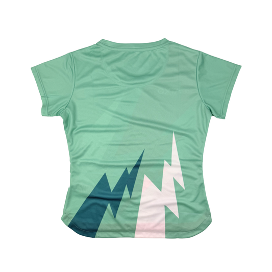 AIXO Bolt Womens T-Shirt - Mint – reverse / back view