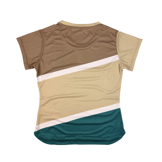 AIXO Court Womens T-Shirt - Stone – reverse / back view