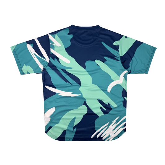 AIXO Abstract Mens T-Shirt - Navy – reverse / back view
