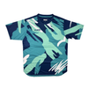 AIXO Abstract Mens T-Shirt - Navy racket sports T-shirt – main / front view
