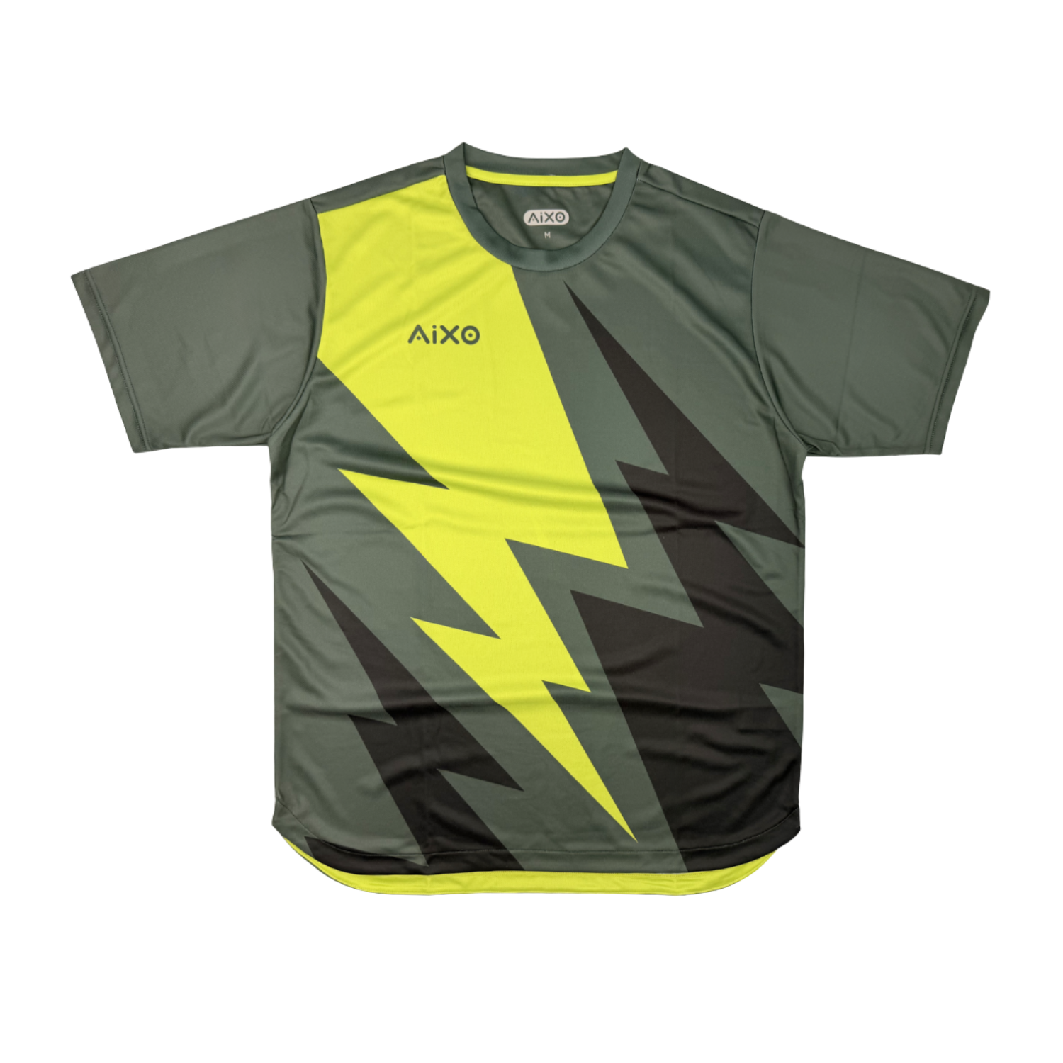 AIXO Bolt Mens T-Shirt - Khaki racket sports T-shirt – main / front view