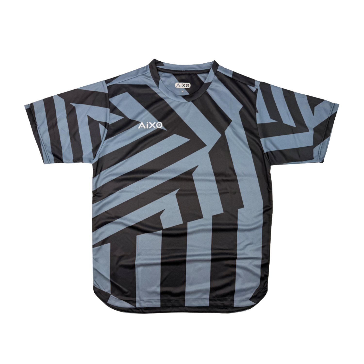AIXO Chaos Camo Mens T-Shirt - Slate racket sports T-shirt – main / front view