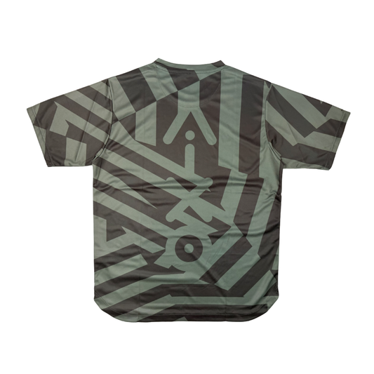 AIXO Chaos Camo Mens T-Shirt - Khaki – reverse / back view