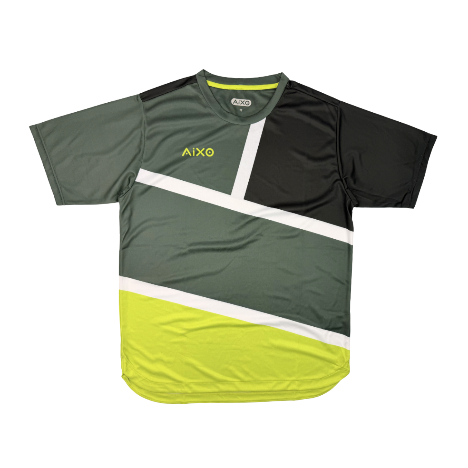 AIXO Court Mens T-Shirt - Khaki racket sports T-shirt – main / front view