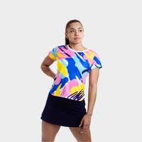 Aixo Abstract Womens Top Multicolour