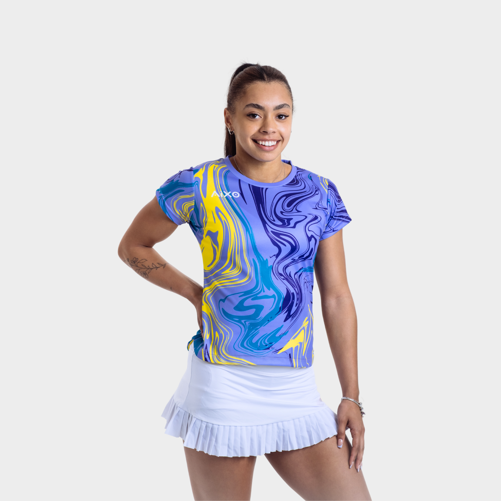 Aixo Chrome Womens Top Lilac
