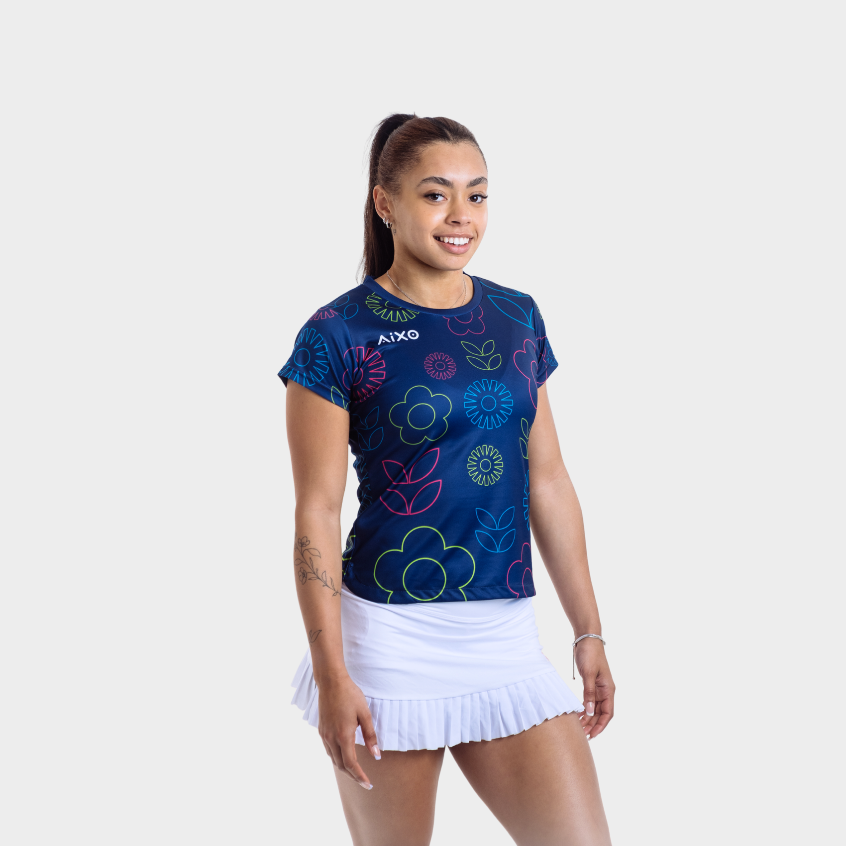 Aixo Spring Womens Top Navy