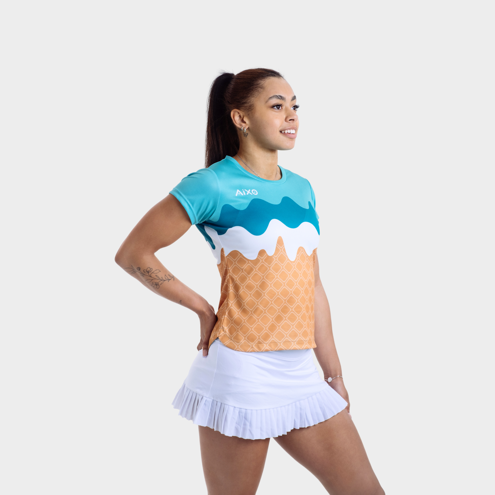 Aixo Sundae Womens Top Teal